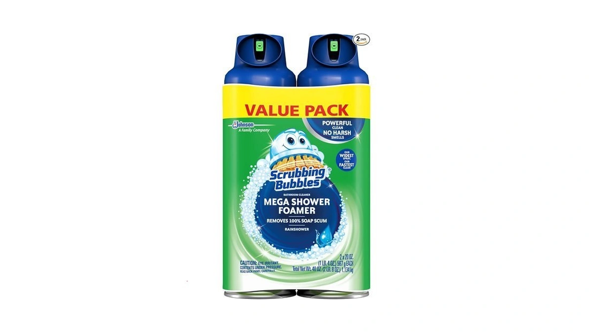 Scrubbing Bubbles Mega Bathroom And Shower Foamer Aerosol, Rainshower Scent,