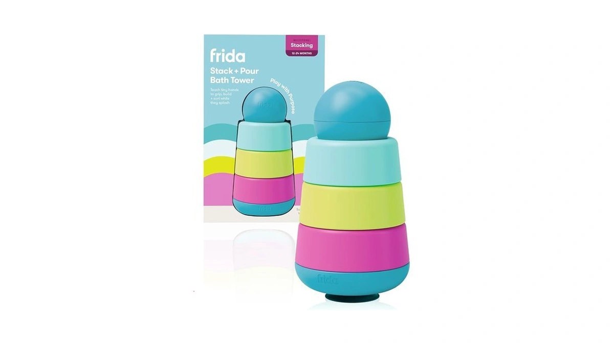 Frida Baby Stack + Pour Bath Tower Bath Toy, Bath