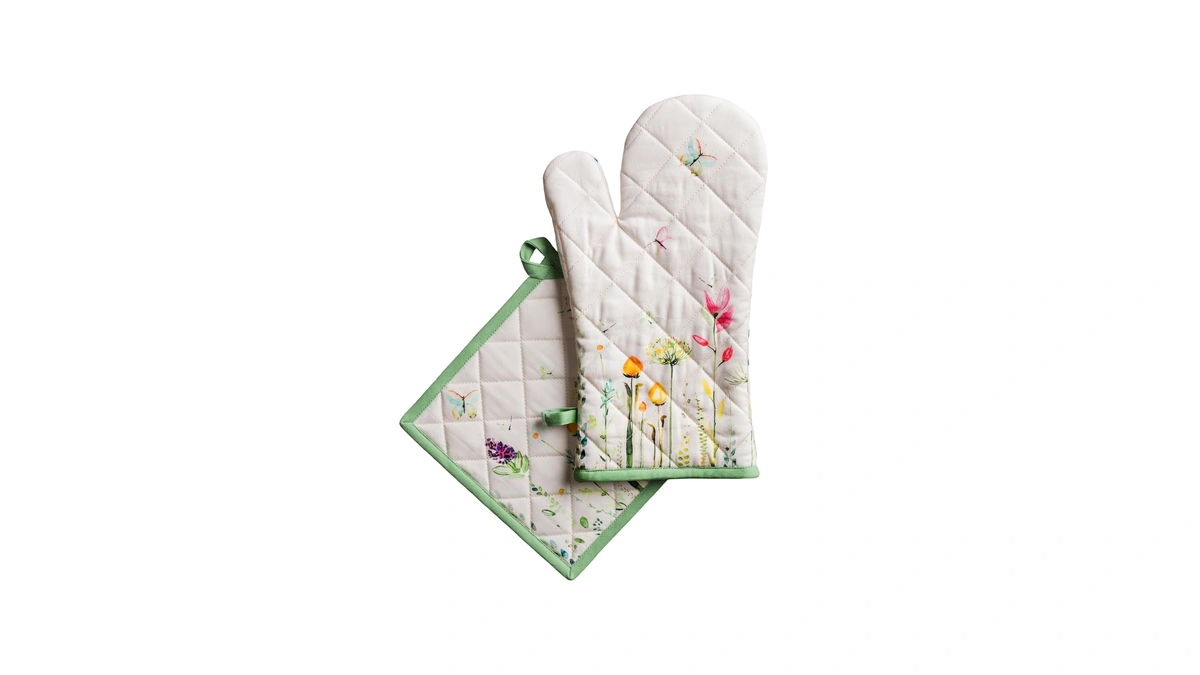 Maison D' Hermine 100% Cotton Oven Mitt & Pot Holder