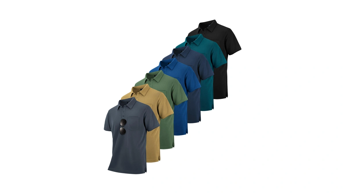 Zity Pack Mens Polo Shirts With Pocket Moistu...