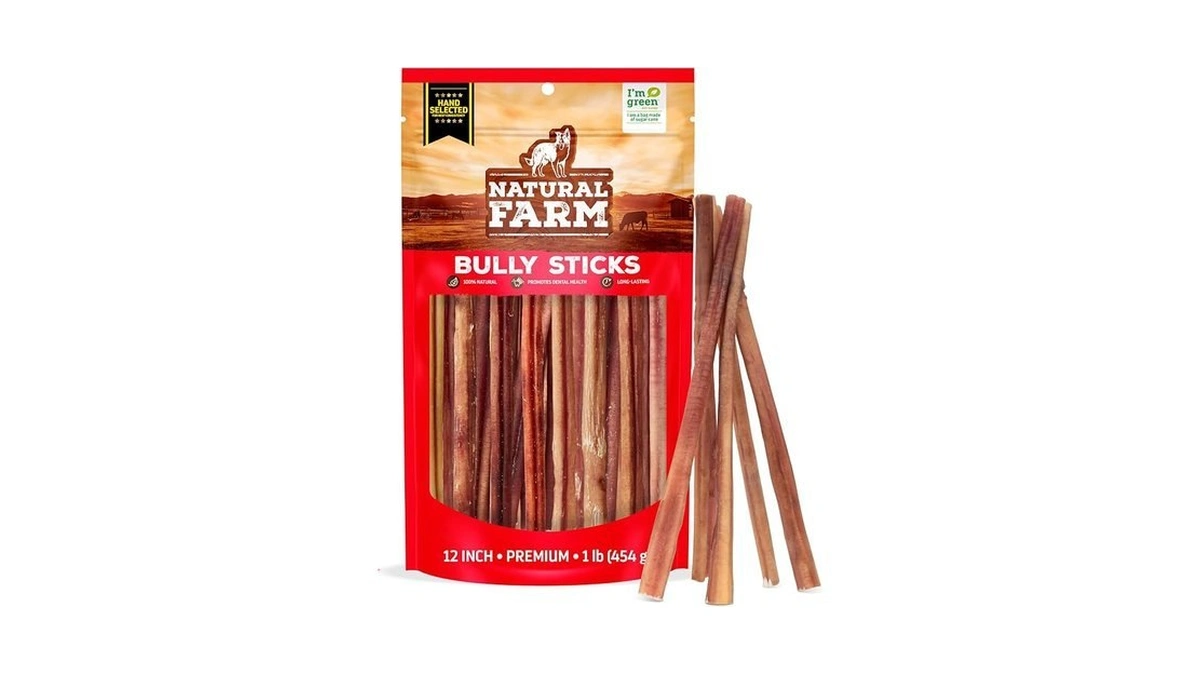 Natural Farm Odor-free Select Bully Sticks, (12-inch, 1-pound), Hand Selected
