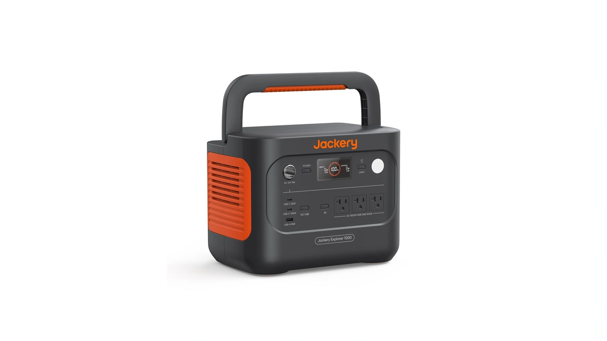 Jackery Explorer 1000 V2 Portable Power Station,1070wh Lifepo4 Battery,1500w Ac/100w