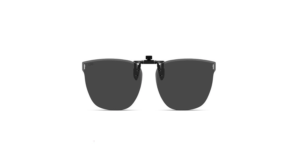 Loho Oversized Polarized Clip On Sunglasses, Ultra Thin Flip Up