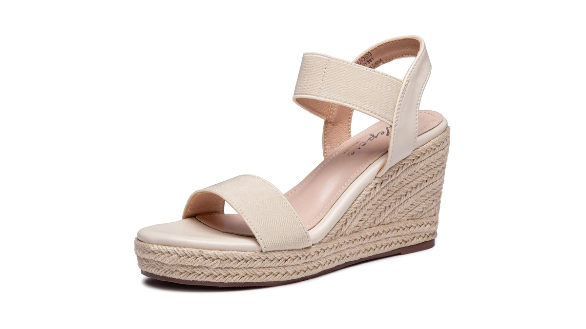 Vepose Women Nude Wedge Sandals Platform Espa...