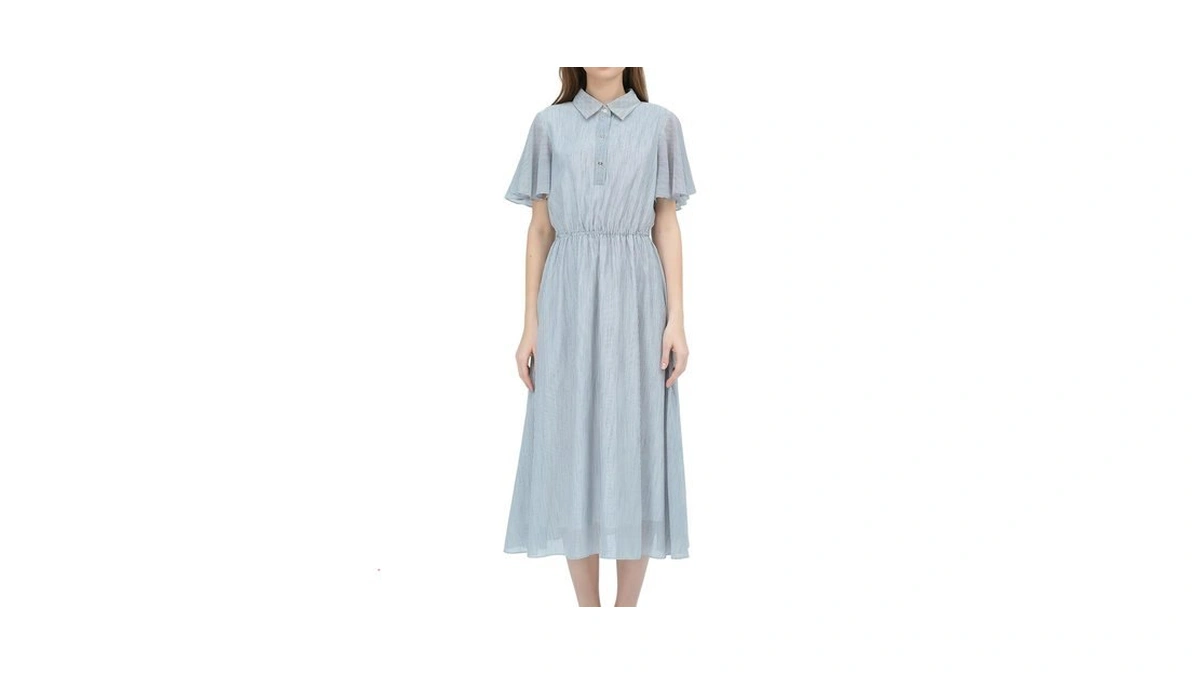 Sixdo Woven Flared Dress For Women, Long Maxi Dress, Womens