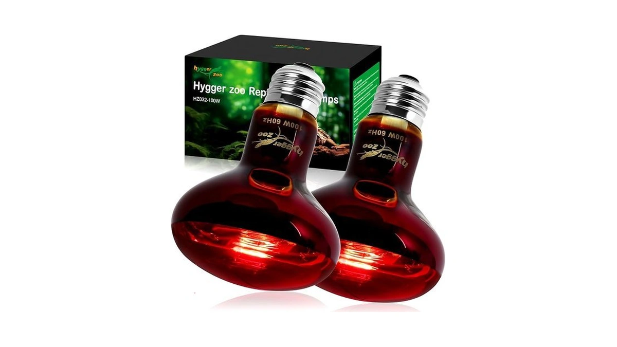 Hygger Zoo 100w Infrared Heat Lamp Bulbs โ 2-pack Red