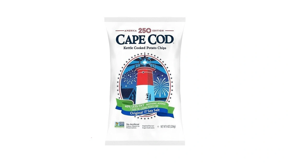 Cape Cod Potato Chips, Less Fat Original Kettle Chips, 8
