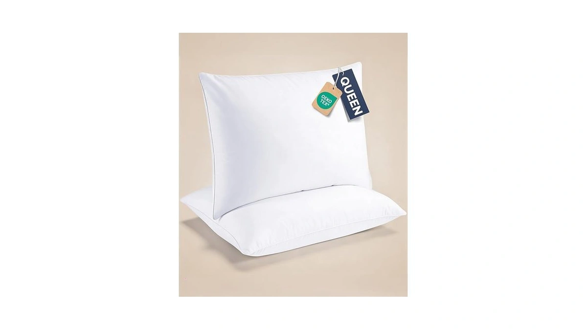 Cgk Linens Ultra Thin Flat Pillows For Sleeping - Queen