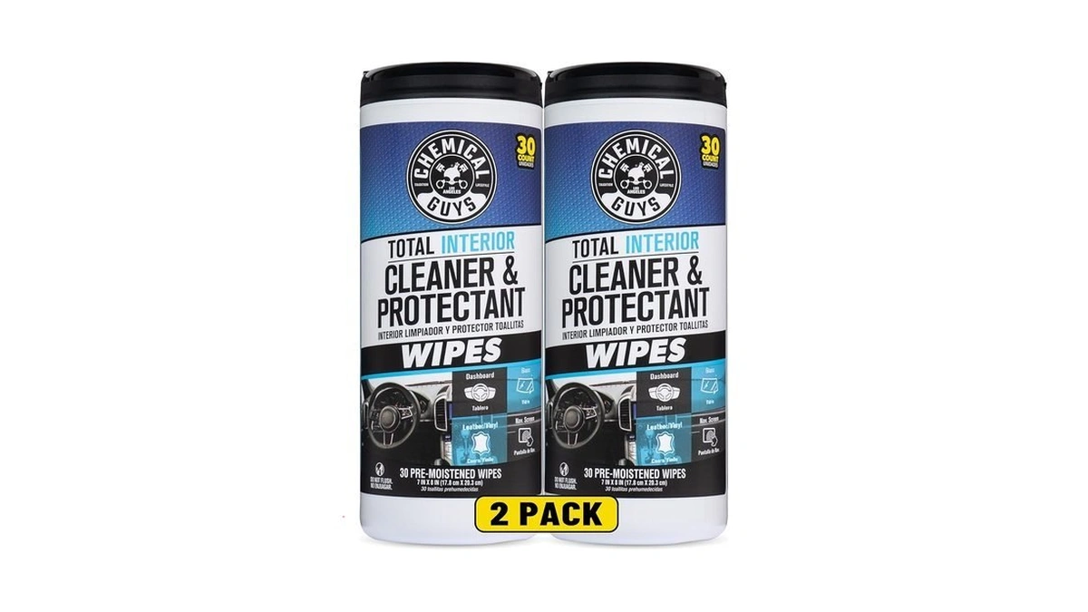 Chemical Guys Canister Wipes - Total Interior Cleaner & Protectant,