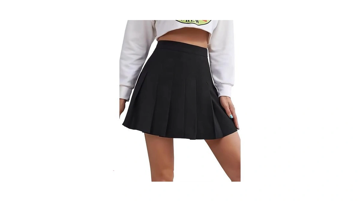 Yewsea Womens Black Mini Skirts Pleated Tennis Golf Skirt Outfit