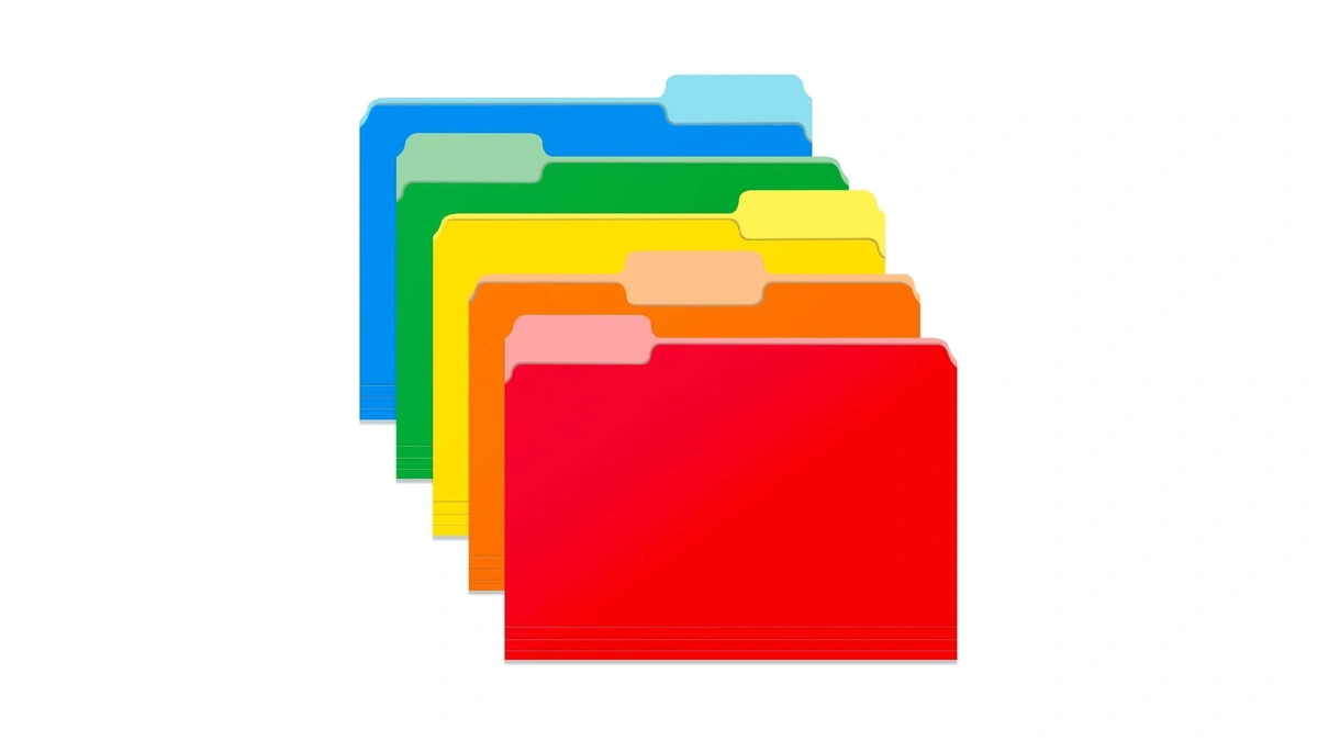 Two Tone Color File Folders 8.5 X 11 Inch, 1/3