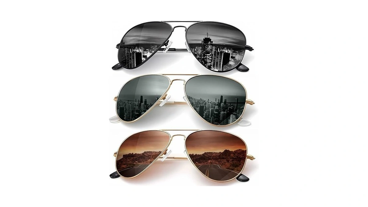 Kaliyadi Classic Aviator Sunglasses For Men Women Driving Sun Glasses