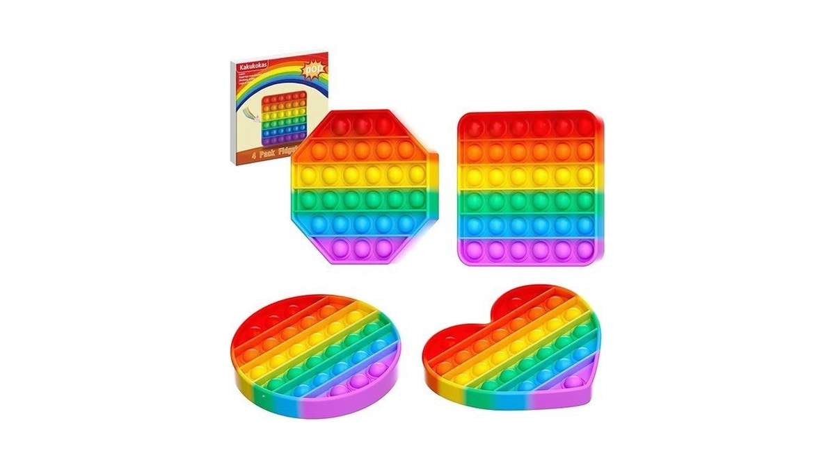 Kakukokas 4 Pack Fidget Toys,pop Fidgets Pack Party Favors For