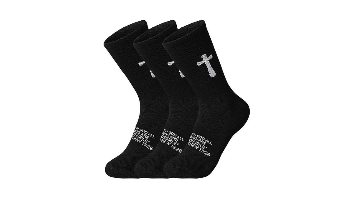 Ao Yee Zgl 3 Pairs Christian Socks Prayer Socks Birthday
