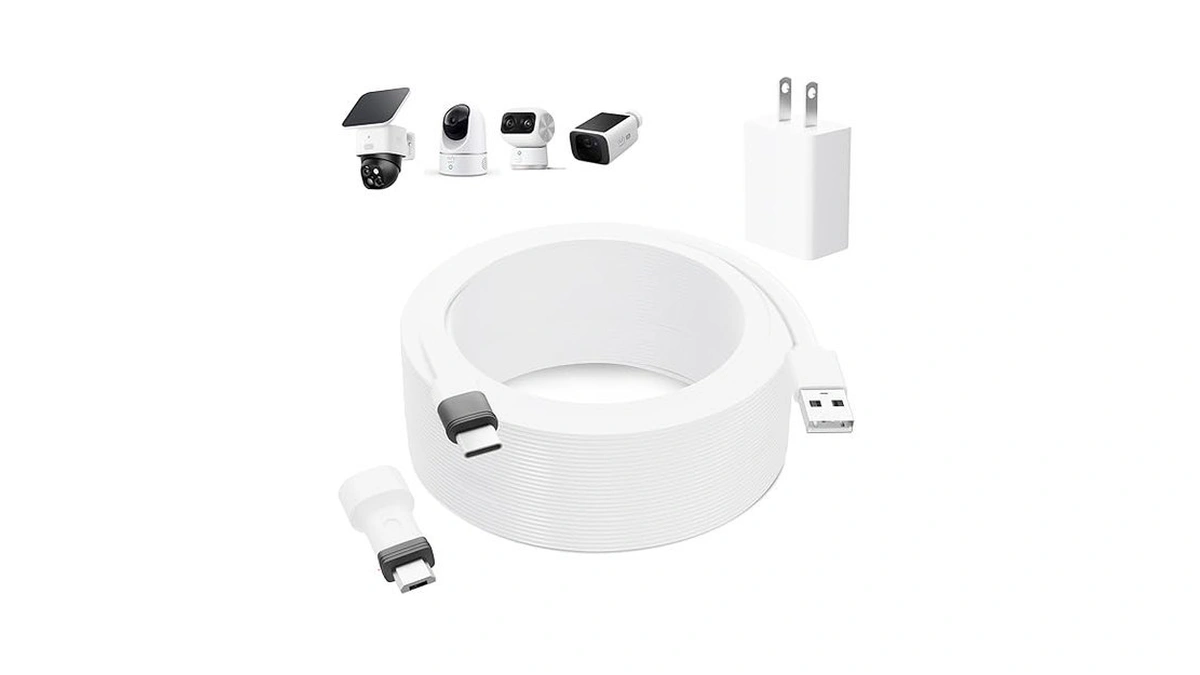25ft Power Extension Cable With Adapter For Eufy Solocam S340/s220,