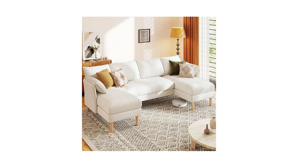 Worthfurni U Shaped Sectional Couches For Living Room, Modular Sectional