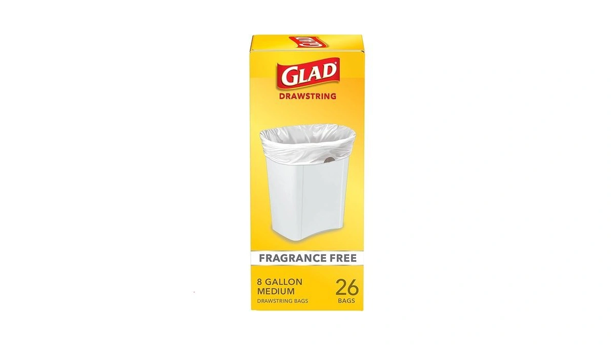 Glad Medium Trash Bags, 8 Gallon, Fragrance Free Garbage Bags