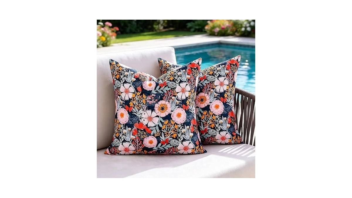 Outdoor Waterproof Pillow Covers Summer Decorative Throw Pillow Covers 20x20