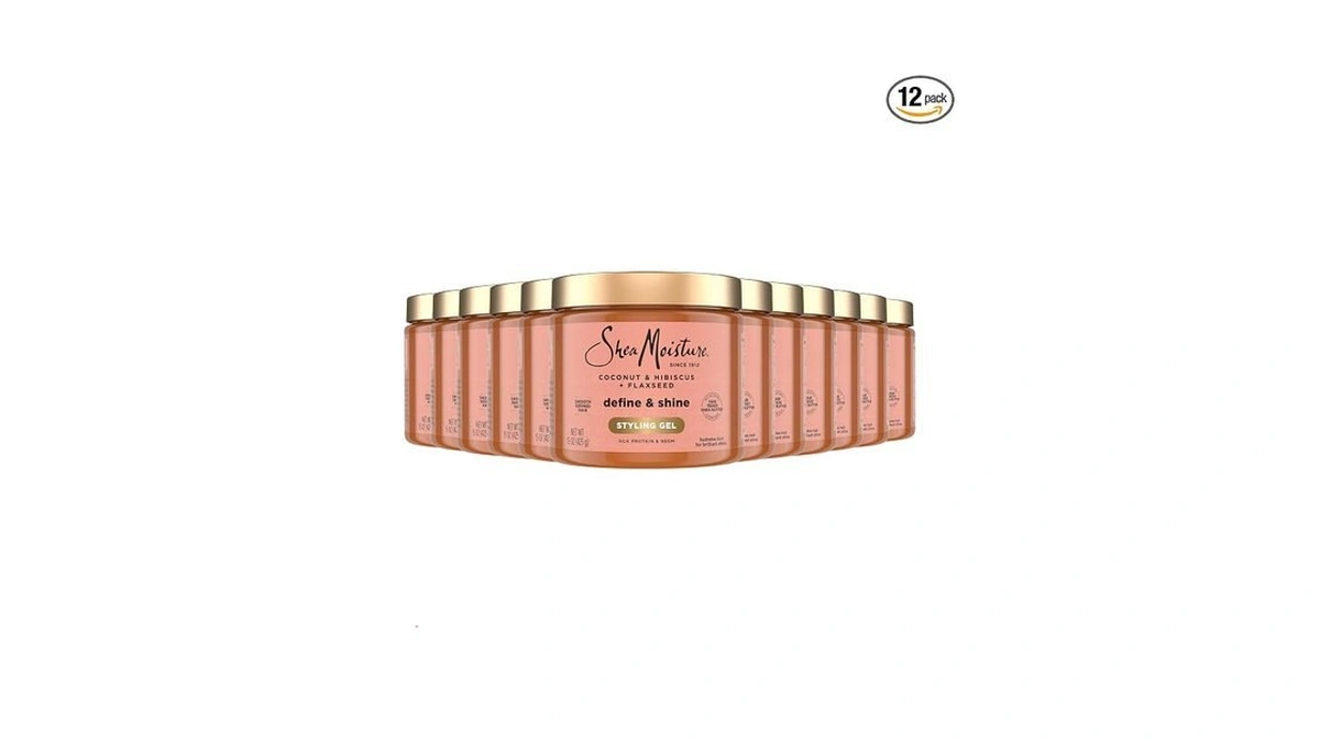Sheamoisture Define&shine Styling Gel+flaxseed 12ct Coconut&hibiscus Hydrates,holds Your Style All