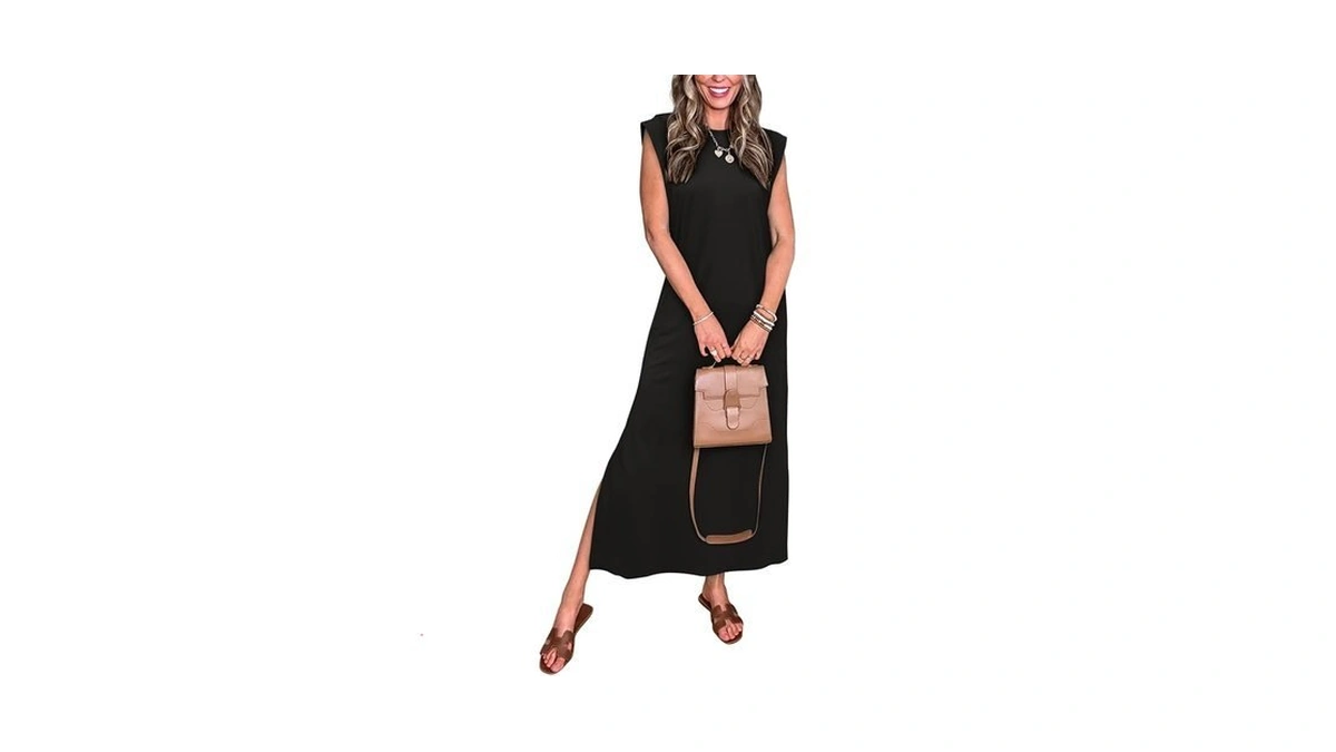 Reoria Women's Summer Vacation Long Maxi Dress Casual Sleeveless Sundresses