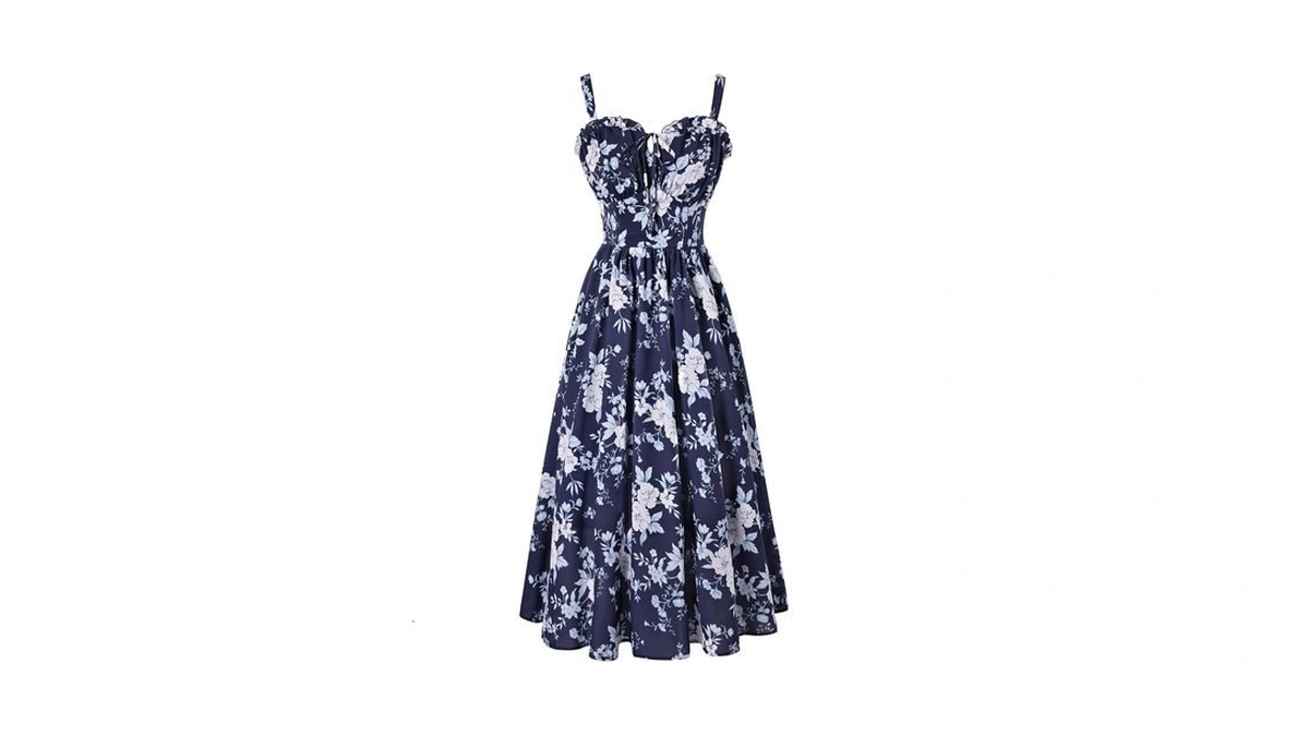 Scarlet Darkness Summer Dresses For Women 2026 Floral Corset Dress