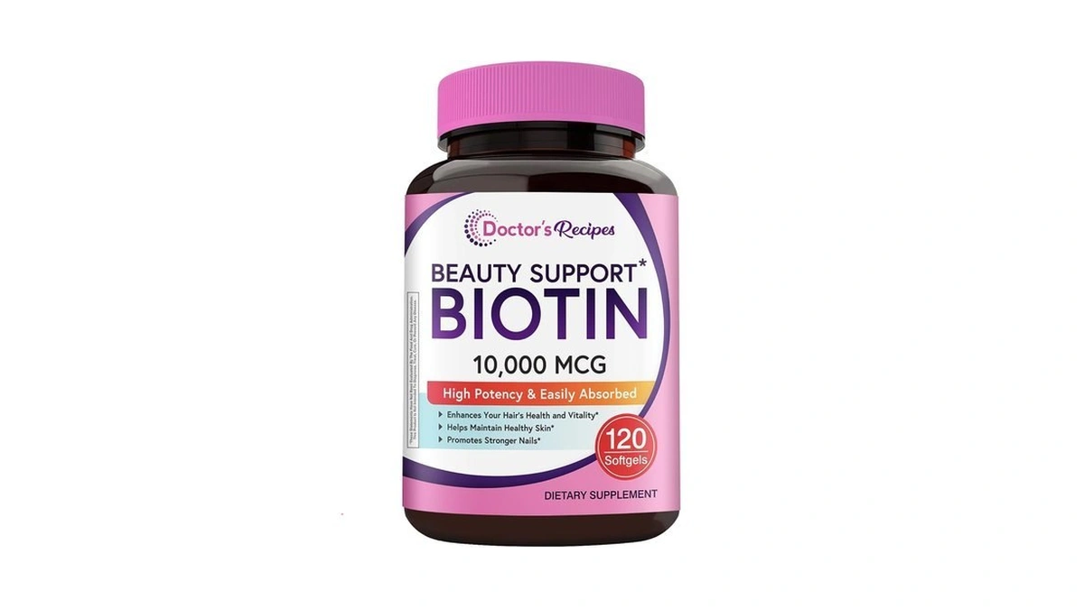 Doctor's Recipes Biotin 10,000mcg, High Potency Vitamin B7 For Hair,