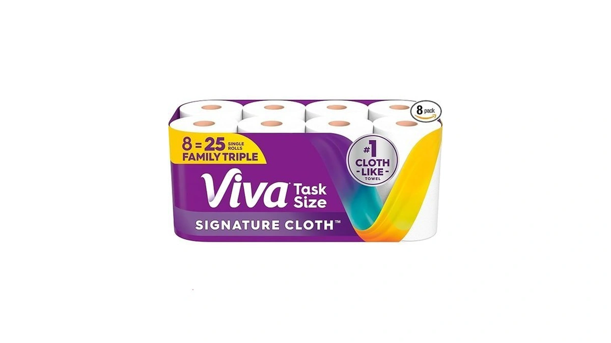Viva Signature Cloth Paper Towels, Task Size, 8 Family Triple