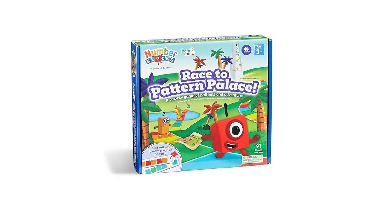 Hand2mind Numberblocks Race To Pattern Palace! Board Game, Educational Board