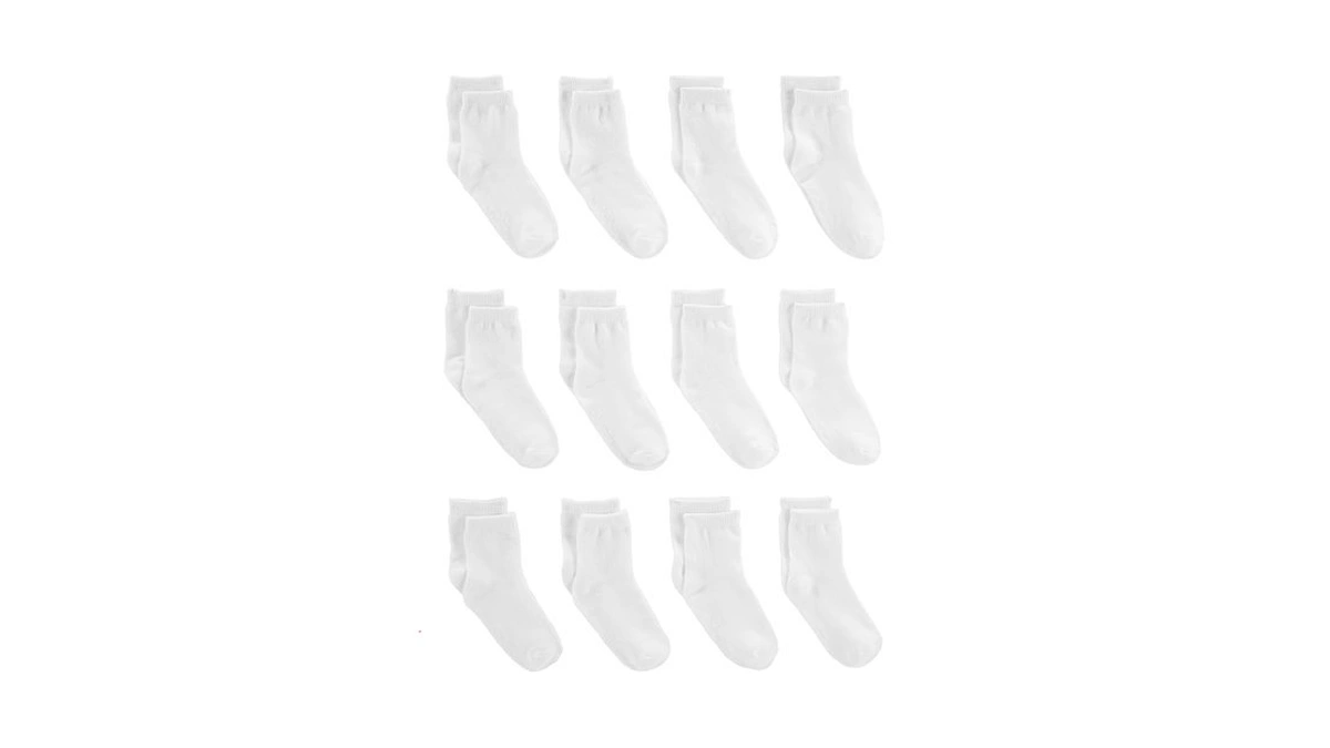 Simple Joys By Carter's Baby 12- Pack Sock Crew, White,