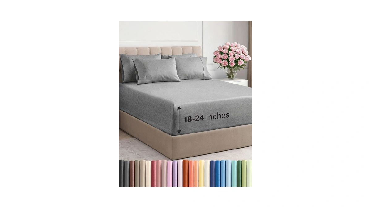 Extra Deep King Sheet Set - 6 Piece Breathable And
