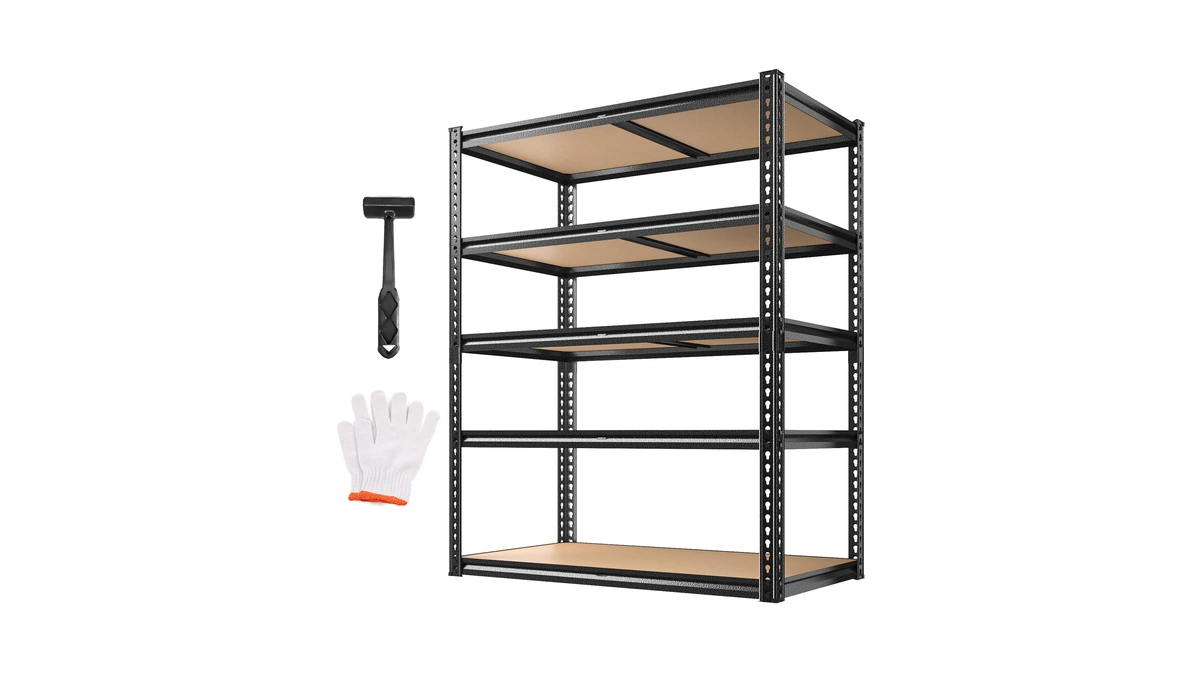 Roomfave 5 Tier Garage Shelving Heavy Duty,2200lbs Adjustable Storage Shelves
