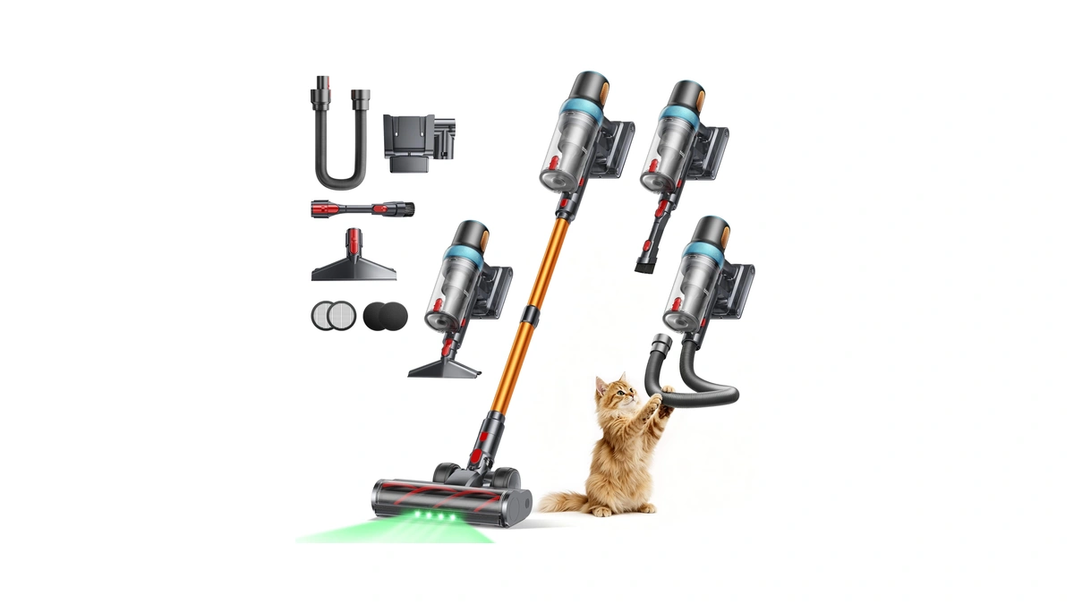 Cordless Vacuum Cleaner, 650w 55kpa 70mins Vacuum Cleaners For Home,
