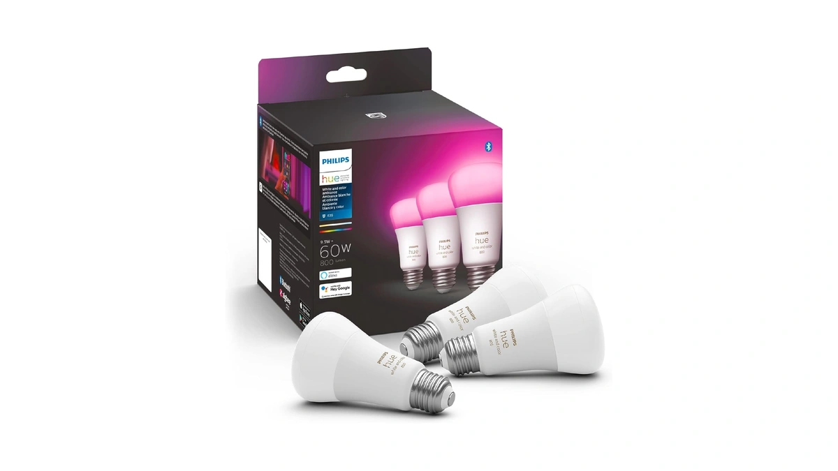 Philips Hue A19 Led Smart Light Bulb 3-pack - White
