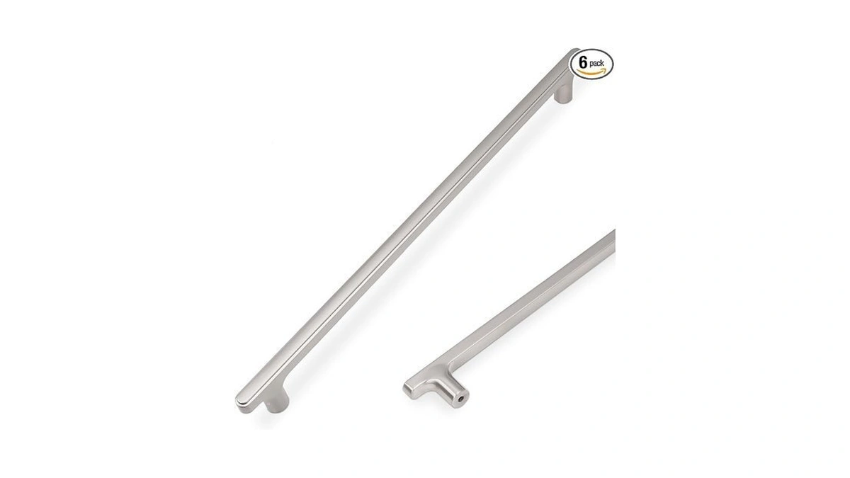Cotykiley 6 Pack 12.6 Inch(320mm) Brushed Satin Nickel Cabinet Handles