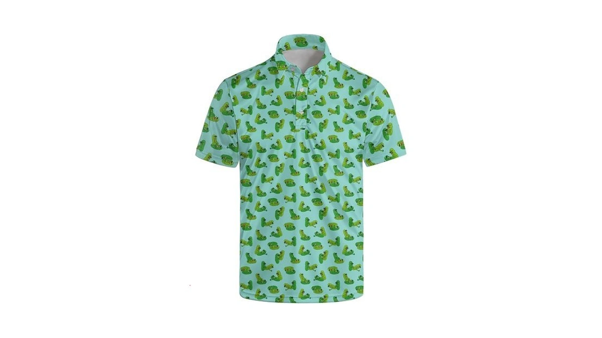 Dopindu Pickle Golf Polos For Men Funny Pickle Polo Shirt