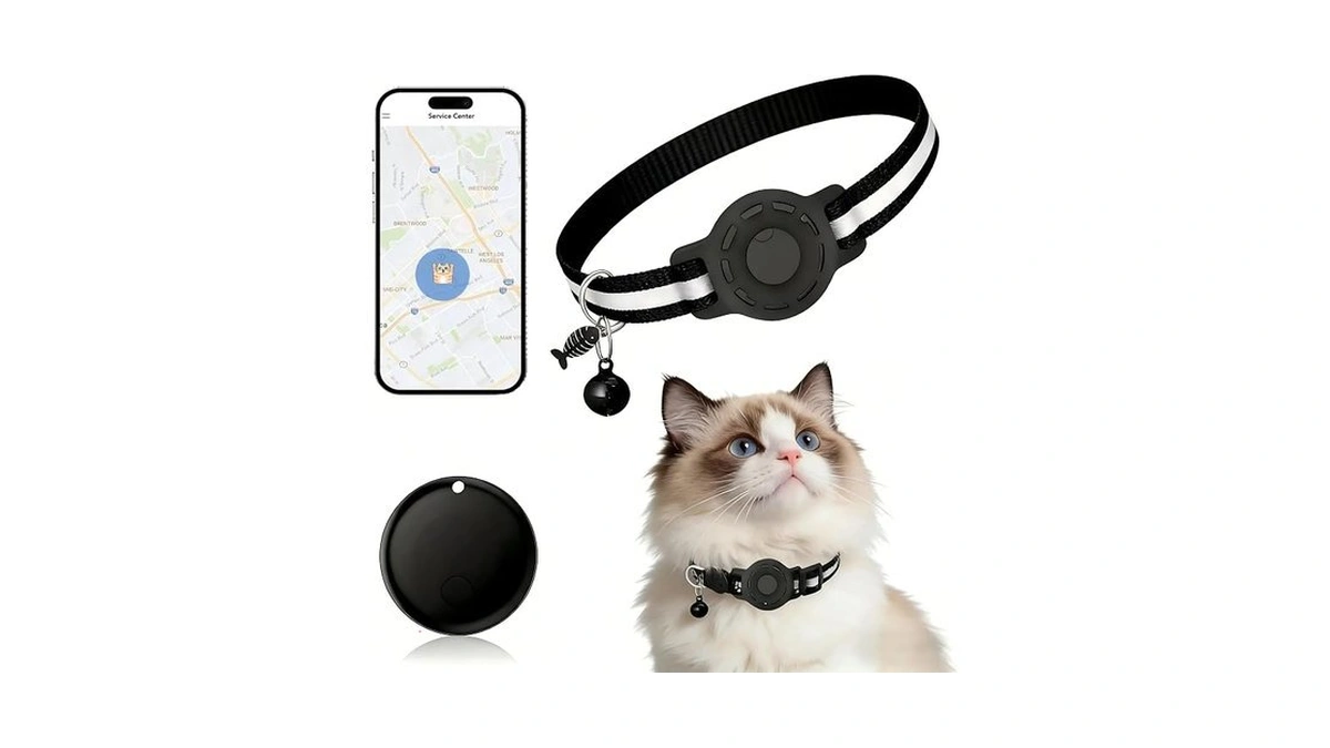 Pet Tracker,gps Collar For Cats (ios Only) Smart Tag,waterproof Compatible