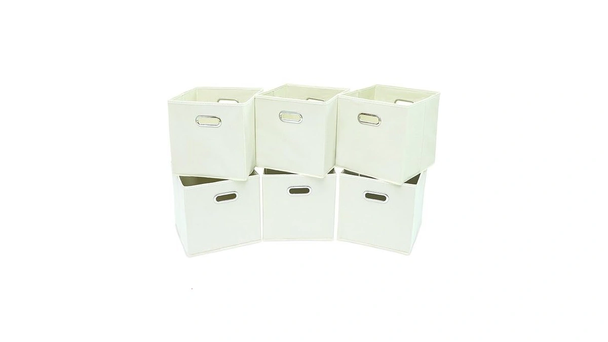 Storone 13 Inch Cube Organizer Bins, Fabric Storage Bins With