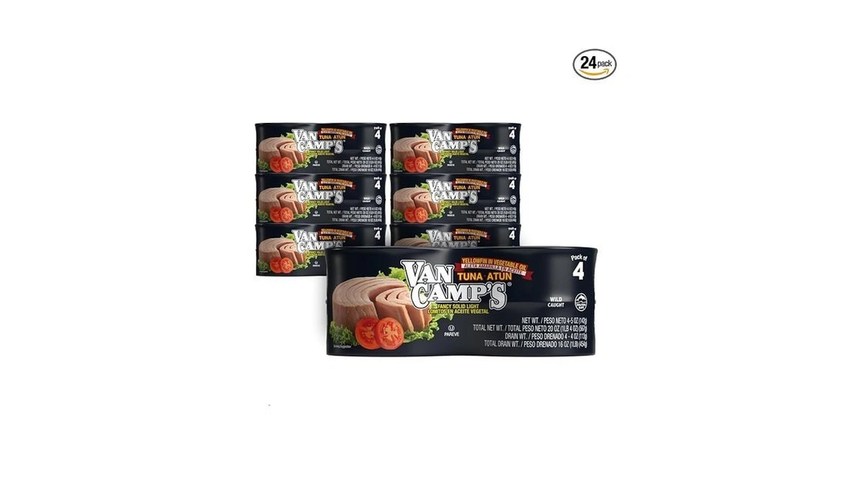 Van Camp's Seafood Solid Light Yellowfin Tuna In Oil, 4-5