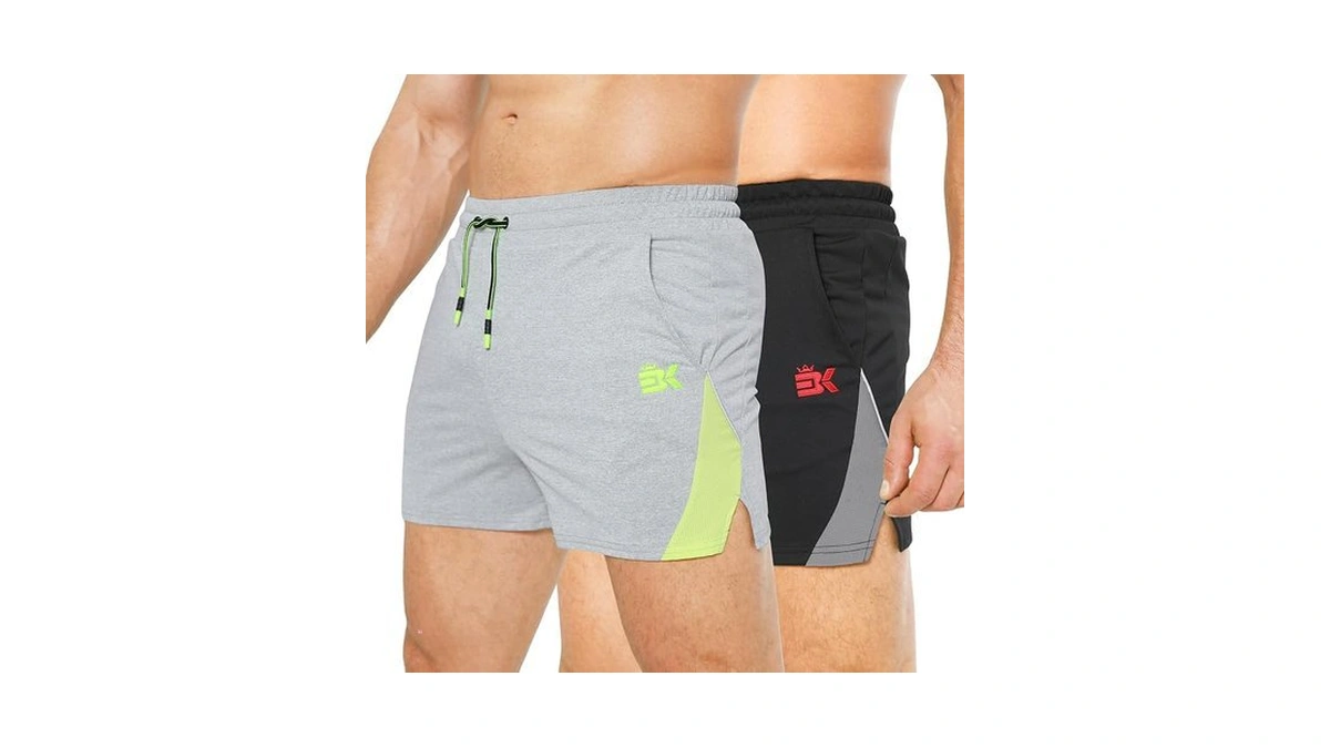Brokig Men's 4" Fitted Gym Workout Shorts Breathable Quick Dry