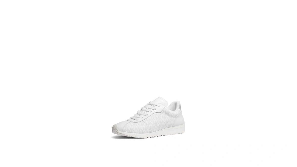 Michael Kors Women's Rhodes Trainer, Bright White, 6.5