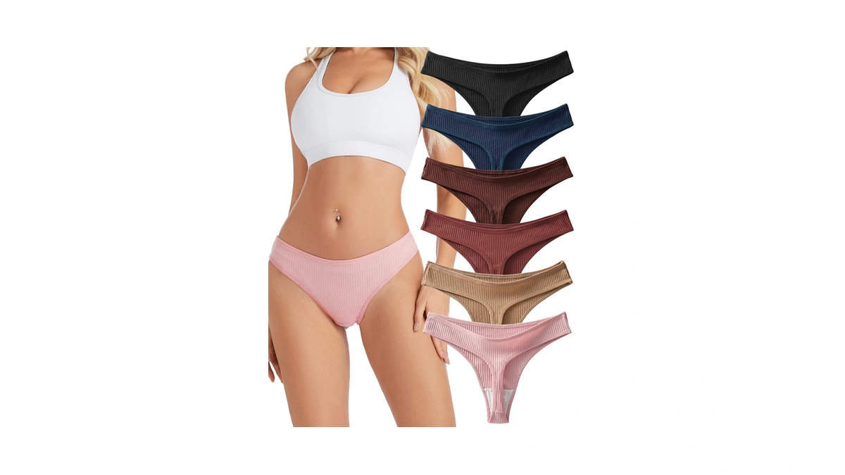 Sunm Boutique Cotton Thongs For Women, Low Rise Sexy Womens
