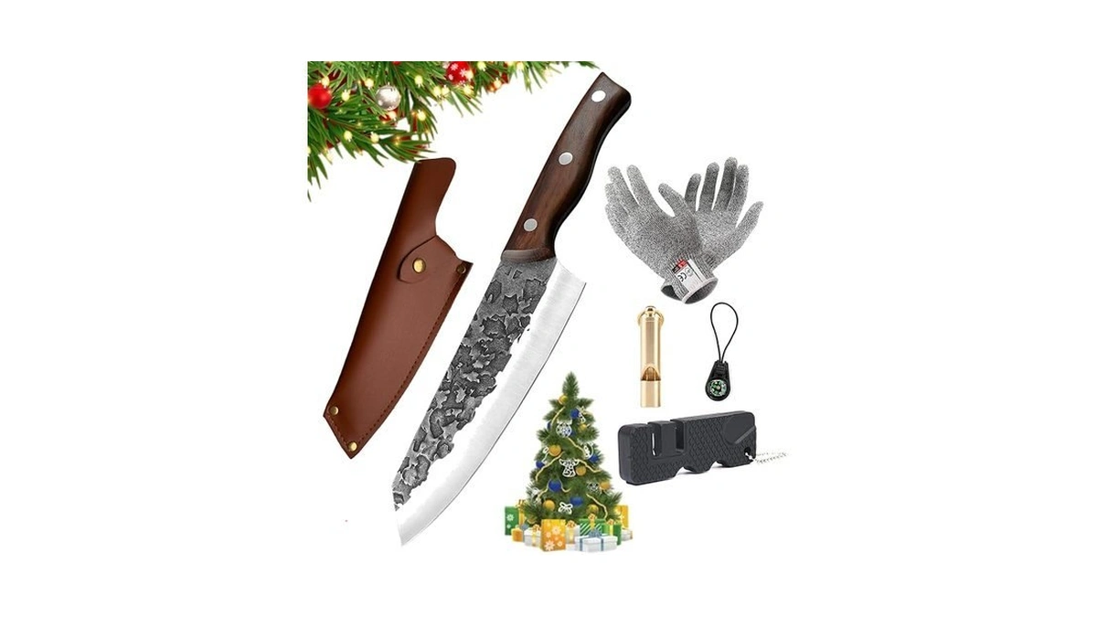 Bleezeblessz Hand Forged Meat Cleaver Father's Cleaver Full Tang Chef's