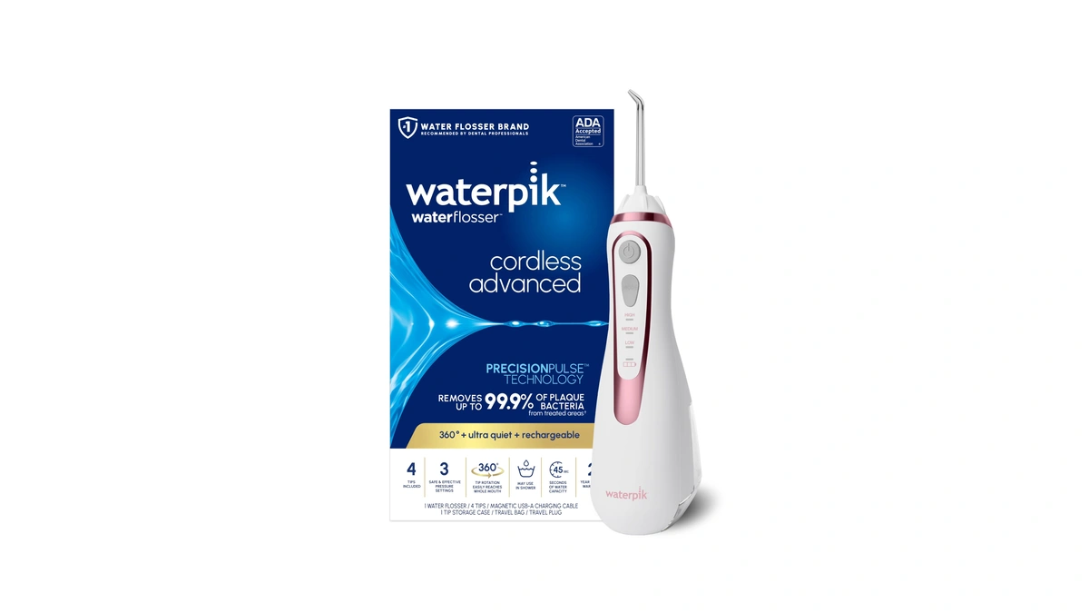 Waterpik Cordless Advanced 2.0 Water Flosser For Teeth, Gums, Braces,