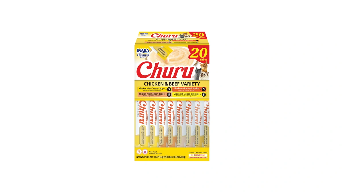 Inaba Churu Cat Treats, Lickable, Squeezable Creamy Purée Cat Treat