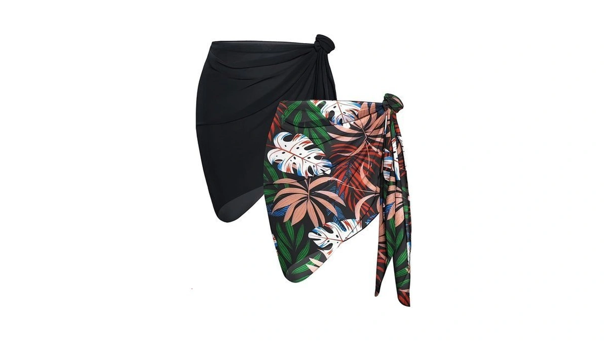 2 Pieces Sarong Cover Ups For Women Beach Bathing Suit