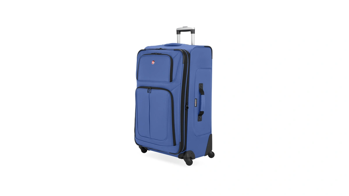 Swissgear Sion Large Checked Spinner Luggage, Softside Expandable, Lightweight Suitcase,