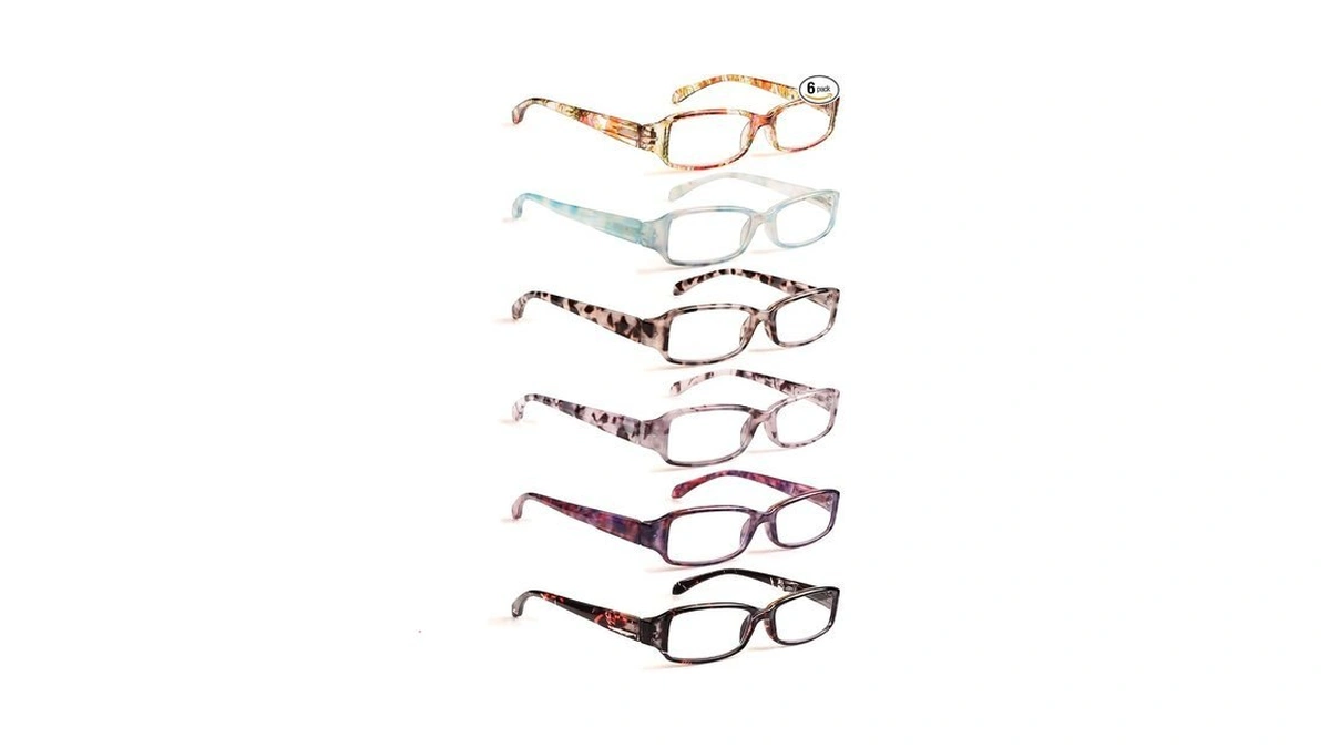 Henotin 6 Pack Reading Glasses For Women, Blue Light Blocking