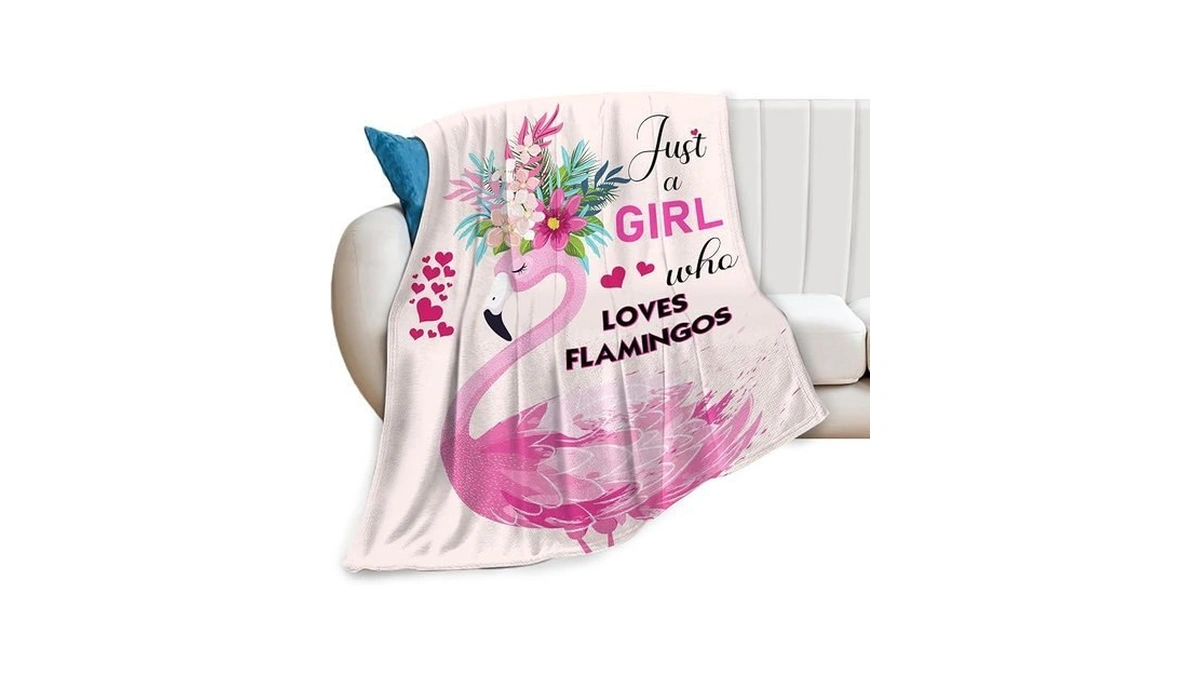 Citari Just A Girl Who Loves Flamingos Blanket Cute Flamingo