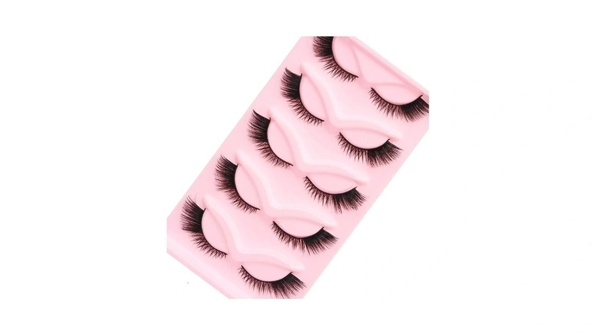 5-pair Pack Of Thick Cat-eye Angled False Eyelashes - Extended