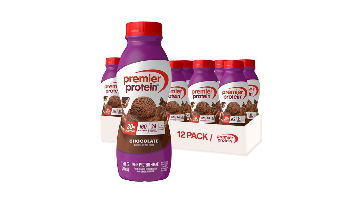 Premier Protein Shake, Chocolate, 30g Protein, No Added Sugar, 24